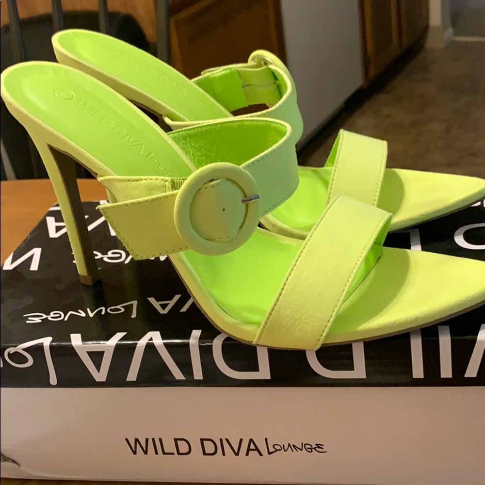 Lime yellow Heels